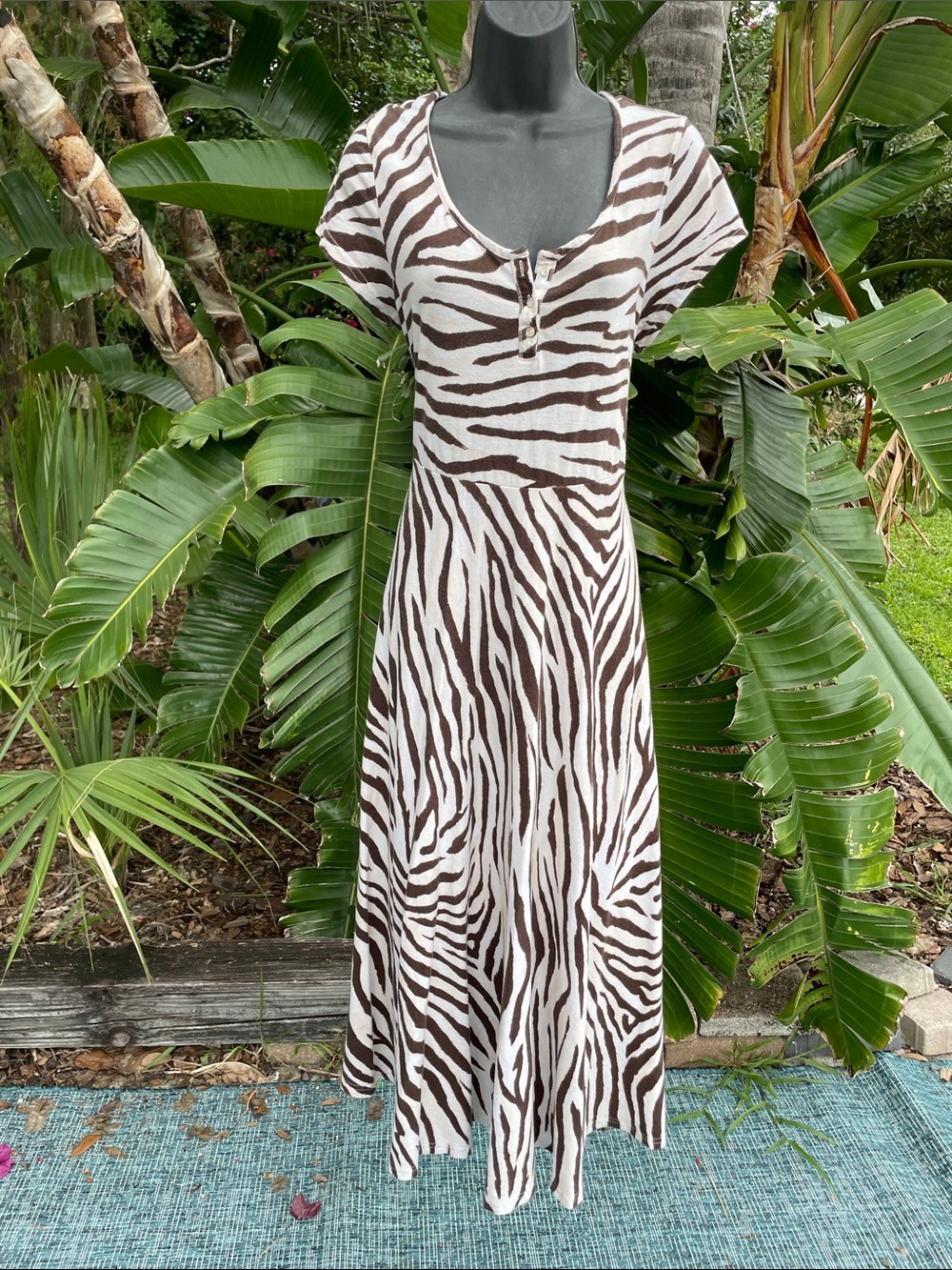 zebra print Ralph Lauren🏐 chops fit, and flare dress